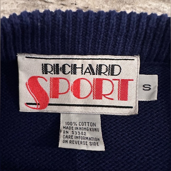 Richard Sport Vintage gingerbread man 90s Christmas sweater Sz S - Picture 8 of 8